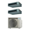 Immagine di Daikin FBA-A Canalizzabile media prevalenza R32 Climatizzatore canalizzabile dual split inverter | unità esterna 7.4 kW unità interne 18000+18000 BTU 4MXM80A9+FBA[50|50]A9