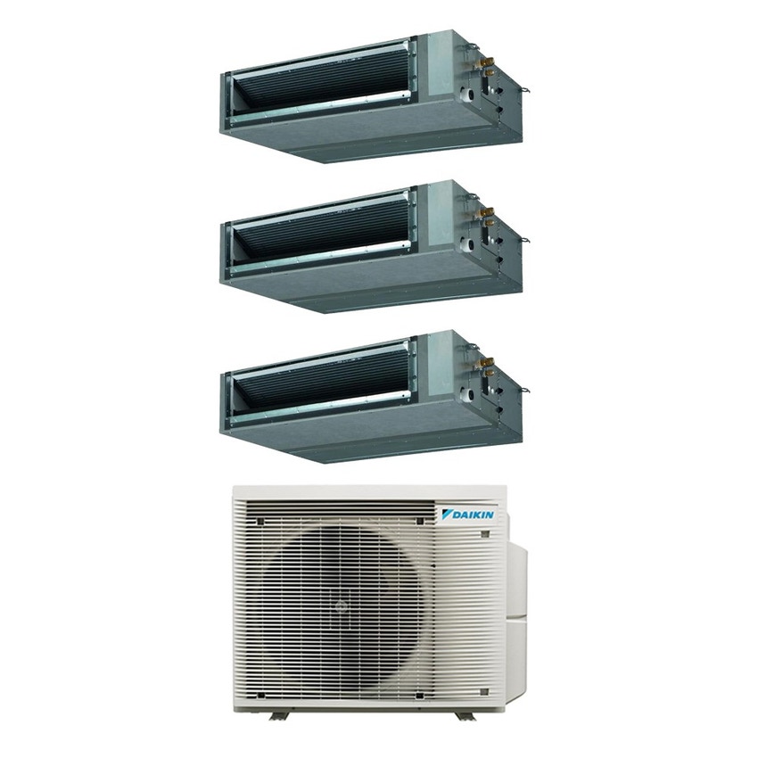 Immagine di Daikin FBA-A Canalizzabile media prevalenza R32 Climatizzatore canalizzabile trial split inverter | unità esterna 7.8 kW unità interne 18000+18000+18000 BTU 5MXM90A9+FBA[50|50|50]A9
