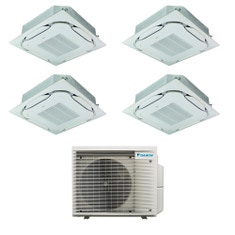 Immagine di Daikin FCAG-B Cassetta Round Flow R32 Climatizzatore a cassetta quadri split inverter | unità esterna 7.8 kW unità interne 12000+12000+12000+12000 BTU 5MXM90A9+FCAG[35|35|35|35]B