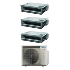 Immagine di Daikin FDXM-F9 Canalizzabile ultrapiatta R32 Climatizzatore canalizzabile trial split inverter | unità esterna 7.8 kW unità interne 9000+9000+9000 BTU 5MXM90A9+FDXM[25|25|25]F9