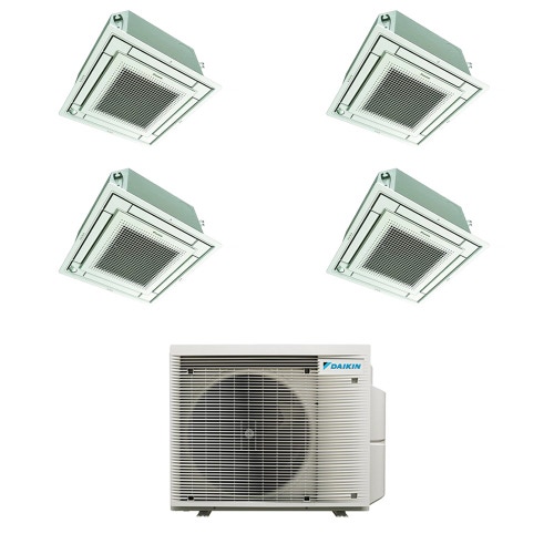 Immagine di Daikin FFA-A9 Cassetta 4 vie R32 Climatizzatore a cassetta quadri split inverter | unità esterna 7.4 kW unità interne 9000+12000+12000+12000 BTU 4MXM80A9+FFA[25|35|35|35]A9