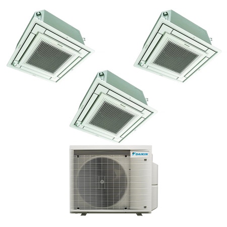 Immagine di Daikin FFA-A9 Cassetta 4 vie R32 Climatizzatore a cassetta trial split inverter | unità esterna 7.8 kW unità interne 9000+9000+9000 BTU 5MXM90A9+FFA[25|25|25]A9