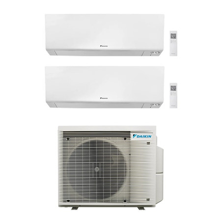Immagine di Daikin PERFERA R32 Climatizzatore a parete dual split inverter Wi-Fi bianco | unità esterna 7.8 kW unità interne 21000+21000 BTU 5MXM90A9+FTXM[60|60]R