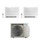 Daikin PERFERA Pavimento R32 Climatizzatore a pavimento dual split inverter Wi-Fi bianco | unità esterna 5 kW unità interne 12000+12000 BTU 3MXM52A9+FVXM[35|35]A9