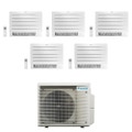 Immagine di Daikin PERFERA Pavimento R32 Climatizzatore a pavimento penta split inverter Wi-Fi bianco | unità esterna 7.8 kW unità interne 7000+7000+7000+9000+9000 BTU 5MXM90A9+CVXM[20|20|20]A9+FVXM[25|25]A9