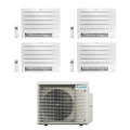 Immagine di Daikin PERFERA Pavimento R32 Climatizzatore a pavimento quadri split inverter Wi-Fi bianco | unità esterna 7.4 kW unità interne 7000+7000+7000+18000 BTU 4MXM80A9+CVXM[20|20|20]A9+FVXM[50]A9