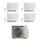 Daikin PERFERA Pavimento R32 Climatizzatore a pavimento quadri split inverter Wi-Fi bianco | unità esterna 7.8 kW unità interne 7000+7000+7000+7000 BTU 5MXM90A9+CVXM[20|20|20|20]A9