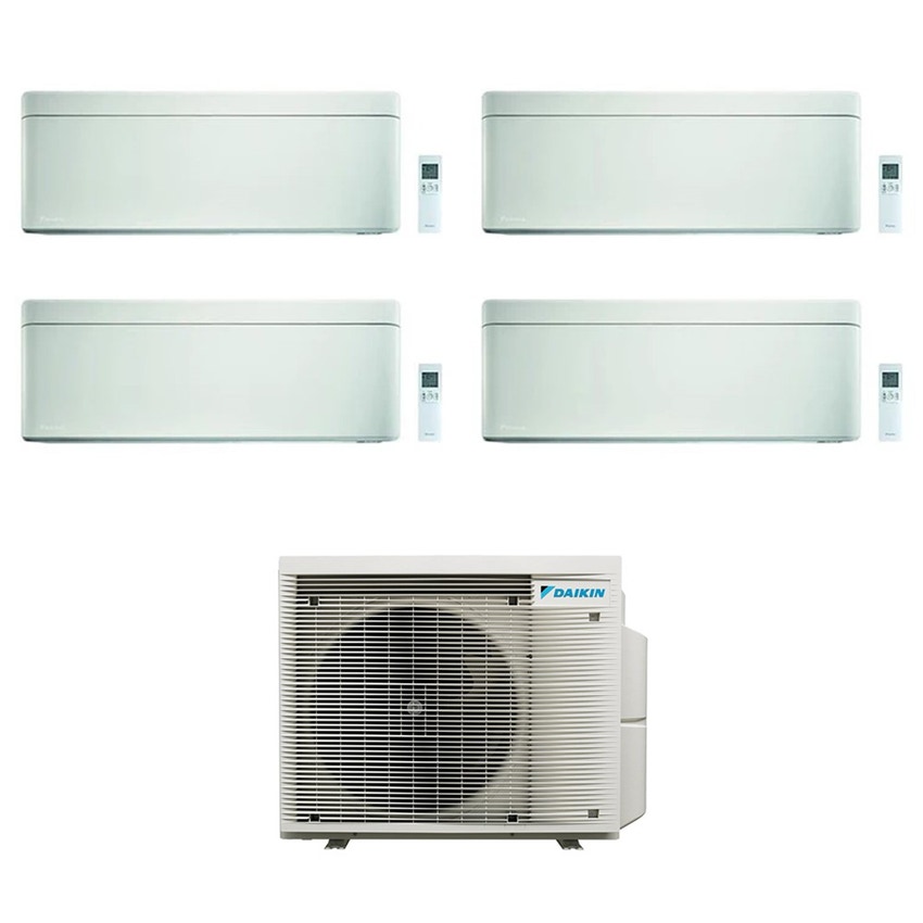 Immagine di Daikin STYLISH R32 Climatizzatore a parete quadri split inverter Wi-Fi bianco | unità esterna 7.8 kW unità interne 5000+9000+18000+18000 BTU 5MXM90A9+CTXA[15]AW+FTXA[25|50|50]AW
