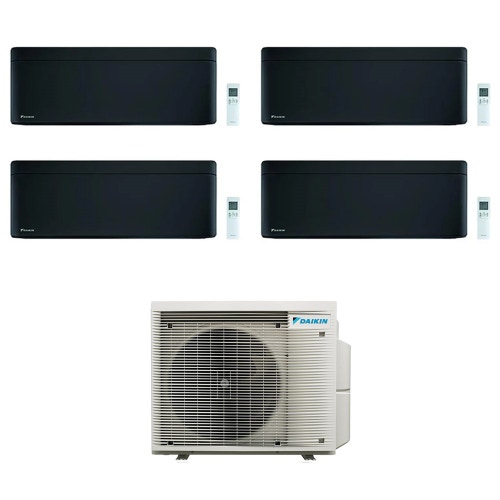 Immagine di Daikin STYLISH R32 Climatizzatore a parete quadri split inverter Wi-Fi nero | unità esterna 7.8 kW unità interne 5000+7000+12000+12000 BTU 5MXM90A9+CTXA[15]BB+FTXA[20|35|35]BB