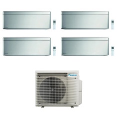 Immagine di Daikin STYLISH R32 Climatizzatore a parete quadri split inverter Wi-Fi silver | unità esterna 7.8 kW unità interne 7000+12000+15000+15000 BTU 5MXM90A9+FTXA[20|35|42|42]BS