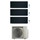 Daikin STYLISH R32 Climatizzatore a parete trial split inverter Wi-Fi nero | unità esterna 7.4 kW unità interne 7000+7000+7000 BTU 4MXM80A9+FTXA[20|20|20]BB
