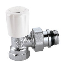 Immagine di Caleffi Valvola termostatizzabile. Con preregolazione. Attacchi a squadra per tubo in ferro 3/8" 421302
