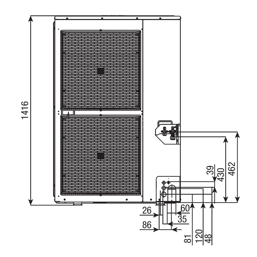 Immagine di Beretta SET EXCLUSIVE FE R32 12T Pompa di calore split aria-acqua per riscaldamento e raffreddamento unità esterna 12 kW trifase 20204816