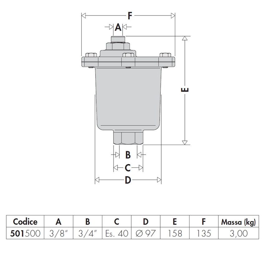 Immagine di Caleffi MAXCAL® - Valvola automatica di sfogo aria per impianti di riscaldamento 501500