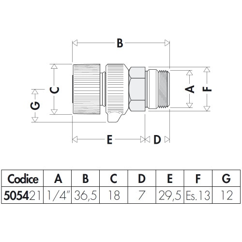 Immagine di Caleffi Valvolina manuale di sfogo aria per radiatori con scarico orientabile 1/4” M 505421