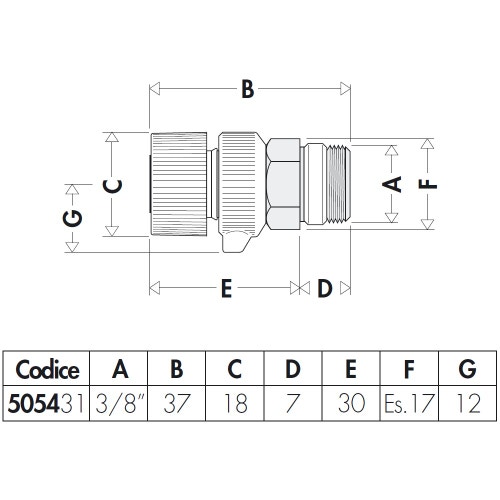 Immagine di Caleffi Valvolina manuale di sfogo aria per radiatori con scarico orientabile 3/8” M 505431