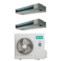 Immagine di Hisense CANALIZZABILE commerciale R32 Climatizzatore canalizzabile dual split inverter Wi-Fi optional | unità esterna 10 kW unità interne 9000+18000 BTU 4AMW105U4RAA+ADT[26]UX4RBL8+ADT[52]UX4RCL8