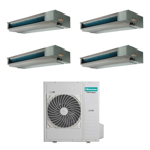 Immagine di Hisense CANALIZZABILE commerciale R32 Climatizzatore canalizzabile quadri split inverter | unità esterna 12.5 kW unità interne 9000+9000+9000+9000 BTU 5AMW125U4RTA+ADT[26|26|26|26]UX4RBL8
