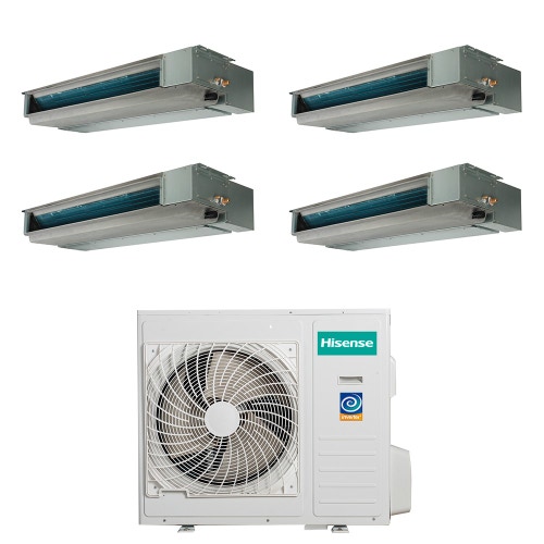 Immagine di Hisense CANALIZZABILE commerciale R32 Climatizzatore canalizzabile quadri split inverter | unità esterna 8 kW unità interne 9000+9000+9000+9000 BTU 4AMW81U4RJC+ADT[26|26|26|26]UX4RBL8
