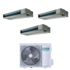 Immagine di Hisense CANALIZZABILE commerciale R32 Climatizzatore canalizzabile trial split inverter Wi-Fi optional | unità esterna 7 kW unità interne 9000+9000+18000 BTU 3AMW72U4RJC+ADT[26|26]UX4RBL8+ADT[52]UX4RCL8