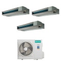 Immagine di Hisense CANALIZZABILE commerciale R32 Climatizzatore canalizzabile trial split inverter | unità esterna 8 kW unità interne 9000+9000+9000 BTU 4AMW81U4RJC+ADT[26|26|26]UX4RBL8