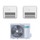 Hisense CONSOLE commerciale R32 Climatizzatore console da pavimento dual split inverter Wi-Fi bianco | unità esterna 7 kW unità interne 9000+9000 BTU 3AMW72U4RJC+AKT[26|26]UR4RSK8