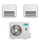 Hisense CONSOLE commerciale R32 Climatizzatore console da pavimento dual split inverter Wi-Fi bianco | unità esterna 8 kW unità interne 9000+18000 BTU 4AMW81U4RJC+AKT[52]UR4RJK8+AKT[26]UR4RSK8
