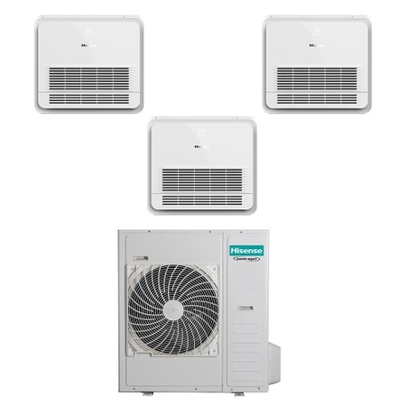 Immagine di Hisense CONSOLE commerciale R32 Climatizzatore console da pavimento trial split inverter Wi-Fi bianco | unità esterna 12.5 kW unità interne 9000+9000+18000 BTU 5AMW125U4RTA+AKT[52]UR4RJK8+AKT[26|26]UR4RSK8