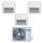 Hisense CONSOLE commerciale R32 Climatizzatore console da pavimento trial split inverter Wi-Fi bianco | unità esterna 7 kW unità interne 9000+9000+12000 BTU 3AMW72U4RJC+AKT[26|26|35]UR4RSK8