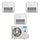 Hisense CONSOLE commerciale R32 Climatizzatore console da pavimento trial split inverter Wi-Fi bianco | unità esterna 8 kW unità interne 9000+9000+18000 BTU 4AMW81U4RJC+AKT[52]UR4RJK8+AKT[26|26]UR4RSK8