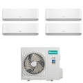 Immagine di Hisense ENERGY PRO PLUS R32 Climatizzatore a parete quadri split inverter Wi-Fi bianco | unità esterna 10 kW unità interne 12000+12000+12000+12000 BTU 4AMW105U4RAA+QE[35|35|35|35]XV2AG