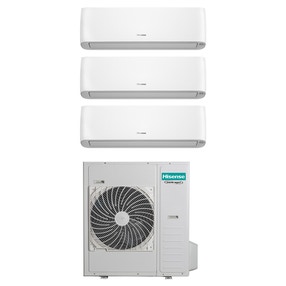 Immagine di Hisense ENERGY PRO PLUS R32 Climatizzatore a parete trial split inverter Wi-Fi bianco | unità esterna 12.5 kW unità interne 12000+12000+12000 BTU 5AMW125U4RTA+QE[35|35|35]XV2AG