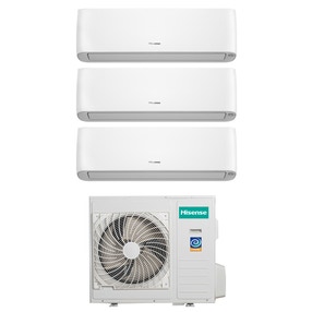 Immagine di Hisense ENERGY PRO PLUS R32 Climatizzatore a parete trial split inverter Wi-Fi bianco | unità esterna 8 kW unità interne 12000+12000+12000 BTU 4AMW81U4RJC+QE[35|35|35]XV2AG