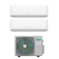 Immagine di Hisense HI COMFORT R32 Climatizzatore a parete dual split inverter Wi-Fi bianco | unità esterna 4.1 kW unità interne 7000+12000 BTU 2AMW42U4RGC+CF[35]MR04G+CF[20]YR04G