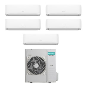 Immagine di Hisense HI COMFORT R32 Climatizzatore a parete penta split inverter Wi-Fi bianco | unità esterna 12.5 kW unità interne 9000+9000+9000+9000+18000 BTU 5AMW125U4RTA+CF[50]BS04G+CF[25|25|25|25]YR04G