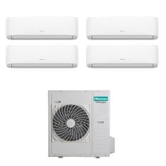 Immagine di Hisense HI COMFORT R32 Climatizzatore a parete quadri split inverter Wi-Fi bianco | unità esterna 12.5 kW unità interne 7000+7000+7000+7000 BTU 5AMW125U4RTA+CF[20|20|20|20]YR04G