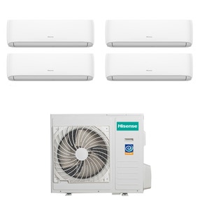 Immagine di Hisense HI COMFORT R32 Climatizzatore a parete quadri split inverter Wi-Fi bianco | unità esterna 8 kW unità interne 7000+7000+7000+9000 BTU 4AMW81U4RJC+CF[20|20|20|25]YR04G