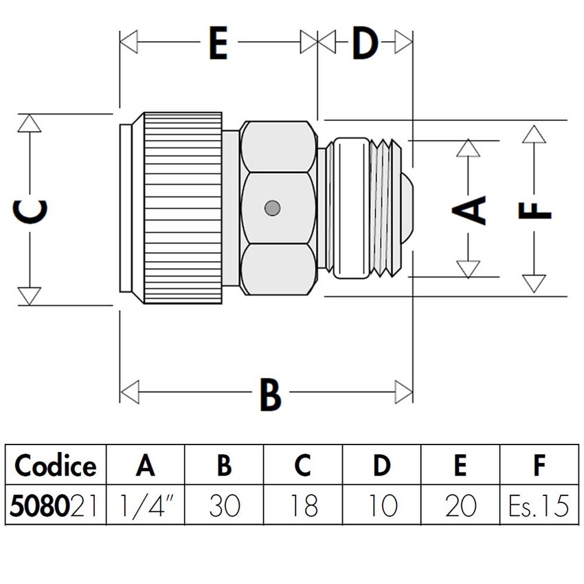 Immagine di Caleffi Valvolina automatica igroscopica di sfogo d'aria per radiatori. Filetto a tenuta PTFE 1/4” M 508021