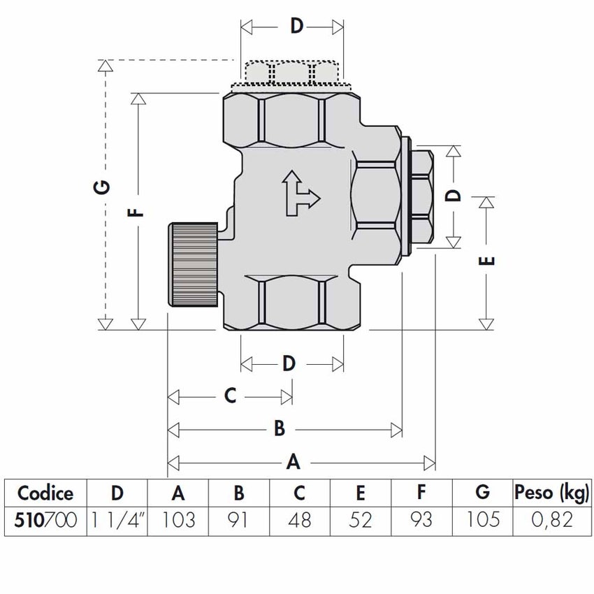 Immagine di Caleffi Valvola antitermosifone 1 1/4" 510700