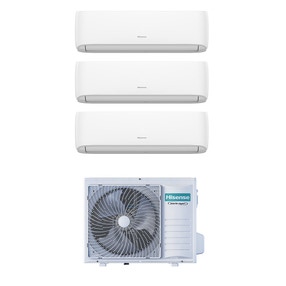 Immagine di Hisense HI COMFORT R32 Climatizzatore a parete trial split inverter Wi-Fi bianco | unità esterna 7 kW unità interne 7000+12000+18000 BTU 3AMW72U4RJC+CF[50]BS04G+CF[35]MR04G+CF[20]YR04G