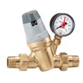 Immagine di Caleffi Riduttore di pressione con cartuccia monoblocco estraibile con manometro 1/2" 535041