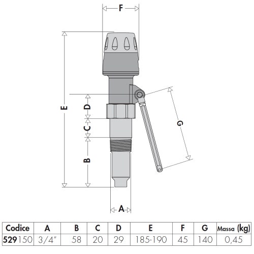 Immagine di Caleffi Regolatore di tiraggio 3/4” M ISO 7/1 529150