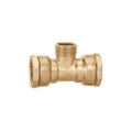 Immagine di Caleffi Raccordo a tee ridotto, maschio-femmina, in ottone, attacco Ø 20 x 1/2" M x 3/8" F 865420