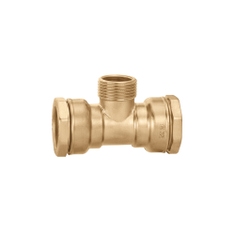 Immagine di Caleffi Raccordo a tee ridotto, maschio-femmina, in ottone, attacco Ø 20 x 1/2" M x 3/8" F 865420