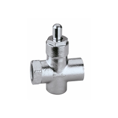 Immagine di Caleffi Rubinetto portamanometro gas, con pulsante di apertura, attacchi femmina-femmina 1/4" 846002
