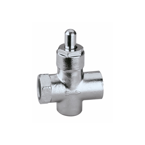 Immagine di Caleffi Rubinetto portamanometro gas, con pulsante di apertura, attacchi femmina-femmina 1/4" 846002