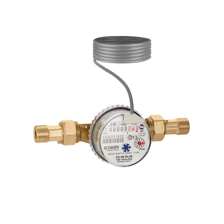 Immagine di Caleffi Contatore volumetrico acqua fredda sanitaria (max 30°C) con attacco filettato e flangiato 1/2", 2,5 m3/h 794204