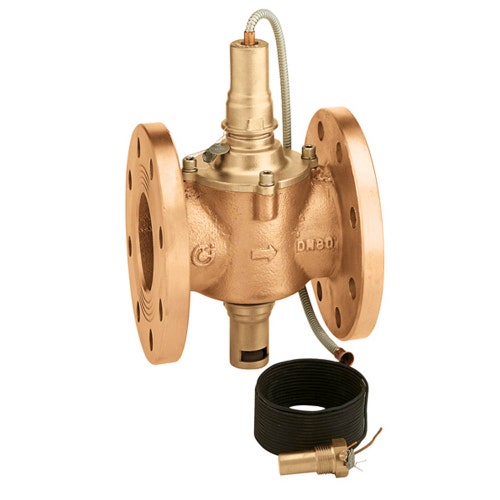 Immagine di Caleffi Valvola di intercettazione del combustibile, attacchi flangiati, per impieghi ad alte pressioni con taratura 98° C, DN 65, lunghezza 5 m 541610