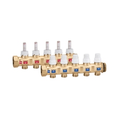 Immagine di Caleffi Coppia collettori, attacco 1 1/4" F, 4 derivazioni 668745S1