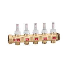 Immagine di Caleffi Collettore di distribuzione di mandata, attacco 1 1/4" F, 3 derivazioni 667735S1